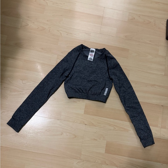 Gymshark Seamless Gray Cropped Fitted Top Size XS - Picture 3 of 6
